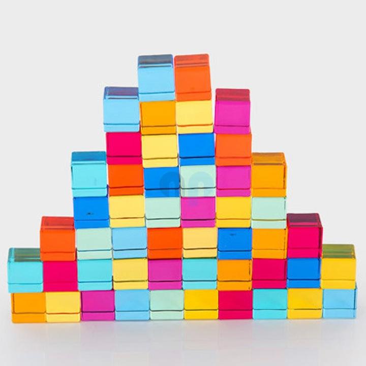 Actual product image TickiT 50 colored and transparent acrylic cubes
