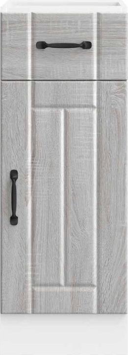 Image du produit VidaXL Élément bas de cuisine Lucca Gris Sonoma Matériau dérivé du bois Élément bas d'évier (30 x 46 x 81.5 cm)