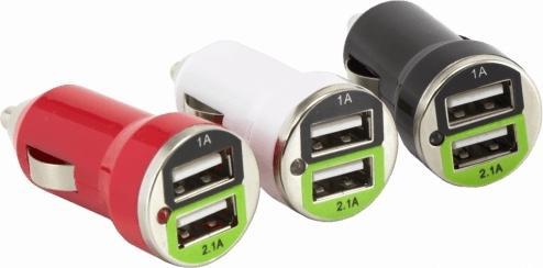 Image du produit Sbox CC-221B Chargeur de voiture double USB CC-221B blackberry black
