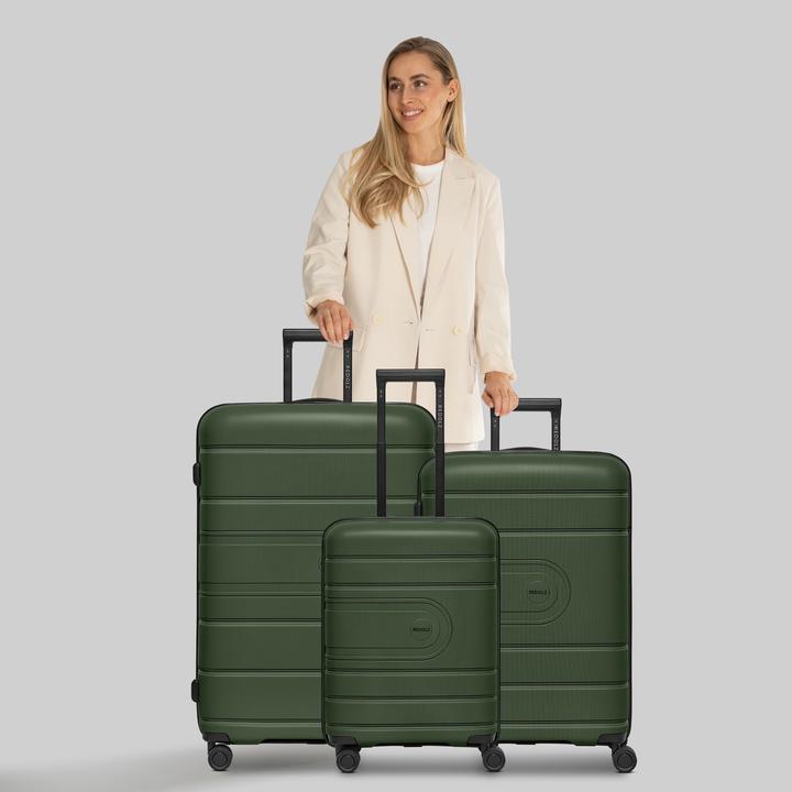 Actual product image Redolz Essentials 11 4 Rollen Kofferset 3-teilig mit Dehnfalte (240 l, XL (from 140l))