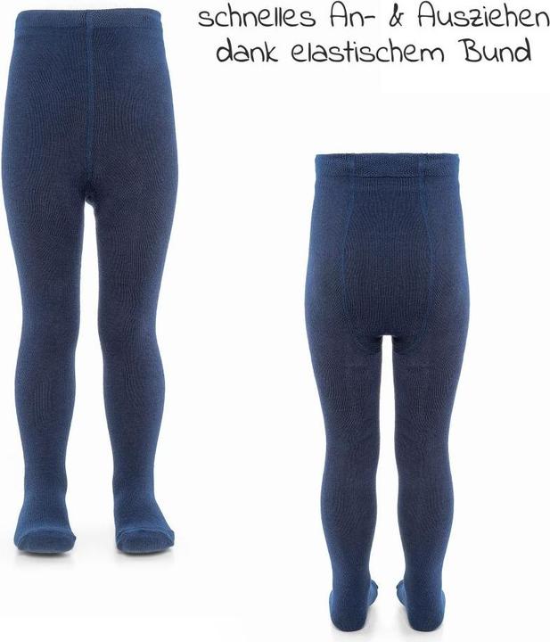 Produktbild La Loona LaLoona Baby-Strumpfhosen Strumpfhose 4er Pack - Marine Grau-Melange - (62/68)