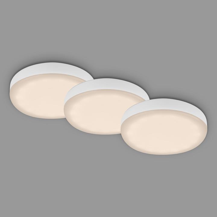 Produktbild Briloner Rahmenlose LED-Einbauleuchten, 3er-Set, weiss, 3xLED-Platine/3W (350 lm)