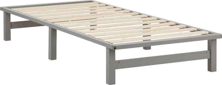 Image du produit Jamb Lit en bois de palette 90x200cm bois massif blanc (90 x 200 cm)