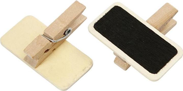 Creativ Company Mini chalkboard with clips 4 x 2 cm, 12 pieces