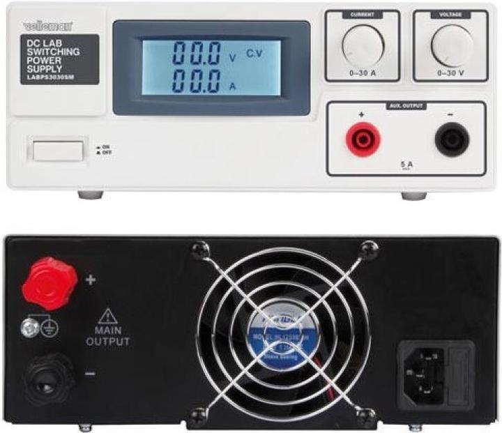 Actual product image Velleman Dc Lab Switching Mode Power Supply 0-30 Vdc / 0-30 A Max With LCD Display