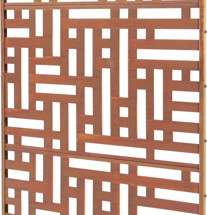 Actual product image Casa.Pro Trennwand Bernalda 180x90 cm Stahl Edelrost (180 x 90 x 40 cm)