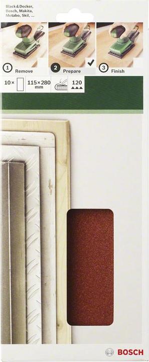 Actual product image Bosch Zubehör Orbital sander sanding sheet set K120 without holes (120)