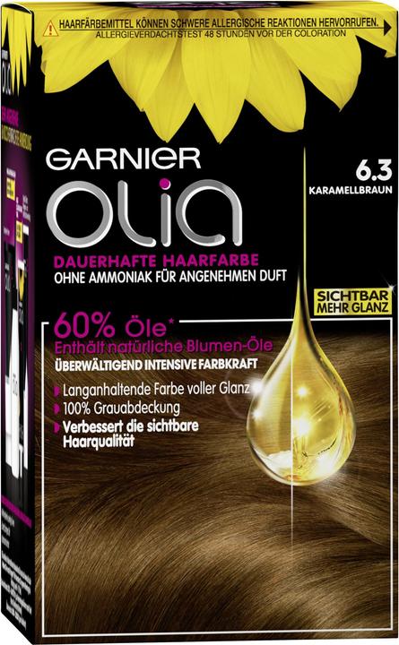 Garnier Olia, 6,3 Karamellbronze, Haarfärbemittel (6,3 Karamellbronze)