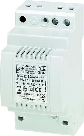 Actual product image Assa Abloy Power supply unit for DIN rail mounting NTH-12-1.25