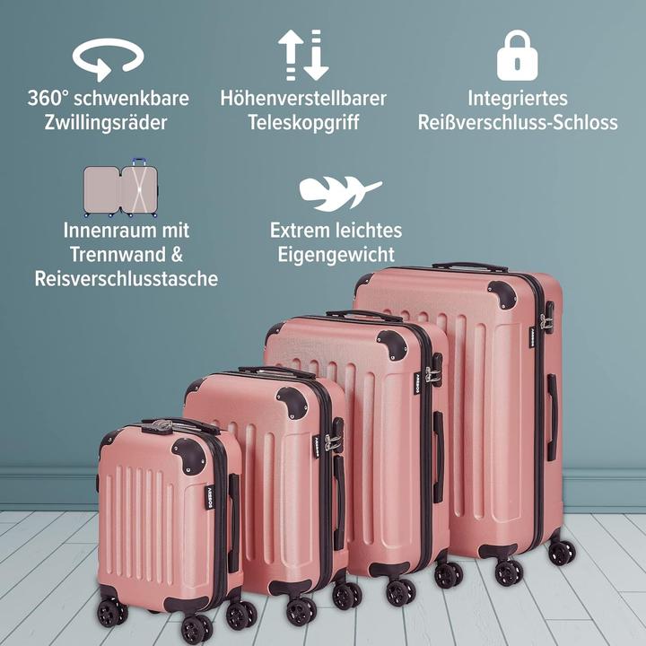 Actual product image Arebos Suitcase (94 l, Hand luggage (up to 50 litres), M (50 - 90l), L (90 - 115l), XL (from 140l))