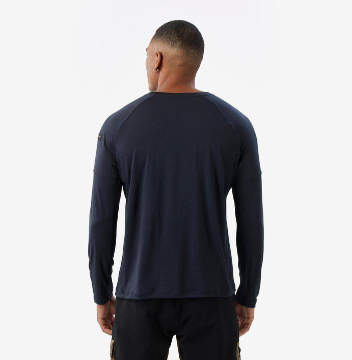 Image du produit Forclaz T-shirt manches longues en laine mérinos homme, Merino Resist bleu marine (S)