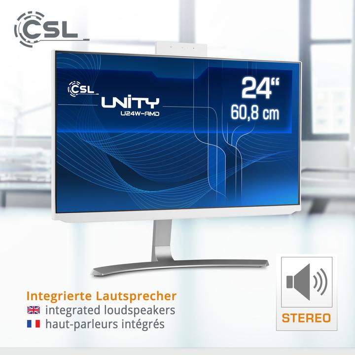 Immagine prodotto CSL PC All-in-One Unity U24W-AMD / 5700G / 2000 GB / 32 GB / Windows 11 Home (AMD Ryzen 7 5700G, 32 GB, 2000 GB, AMD Radeon Graphics)