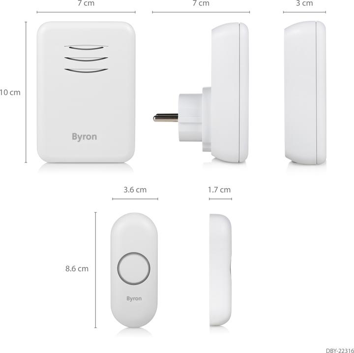 Actual product image Byron Radio Doorbell Radio Doorbell Set (Wireless)