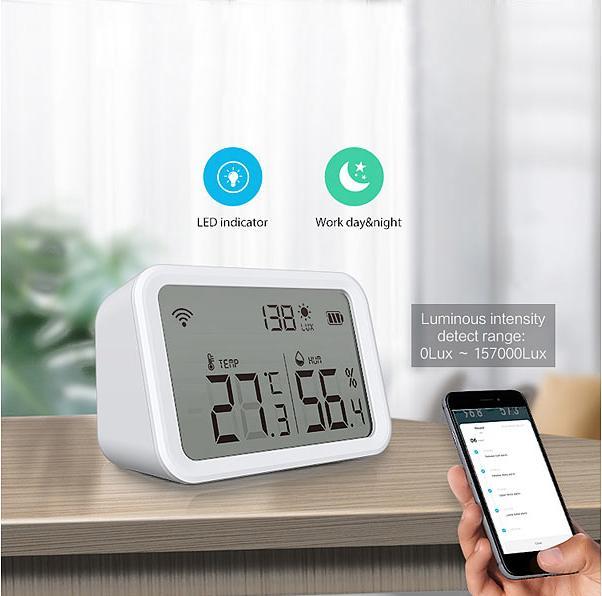 Produktbild Luminea 3in1-WLAN-Sensor für Temperatur