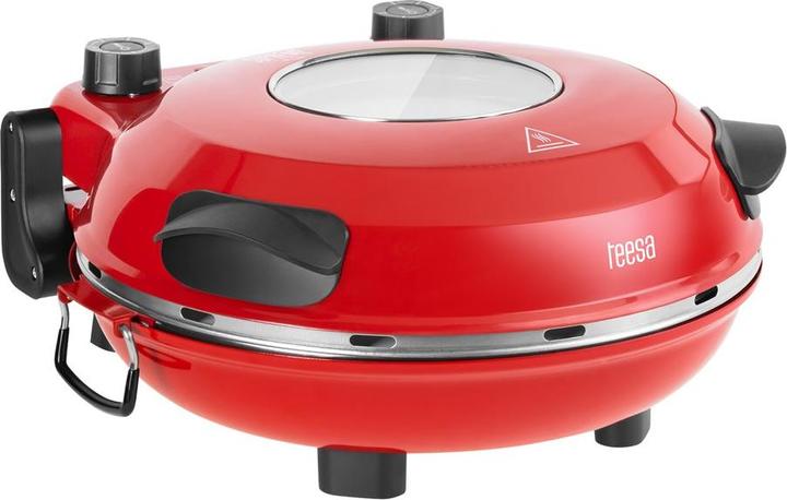 Produktbild Teesa Pizzabackofen SUPREME 1200 W 32 cm Fenster herausnehmbarer Stein Zweigruppensteuerung