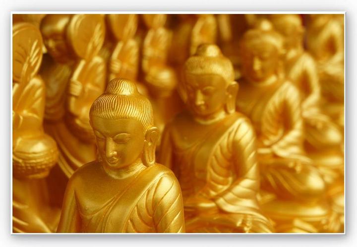 Actual product image Trenddeko Golden Buddha (100 x 70 cm)