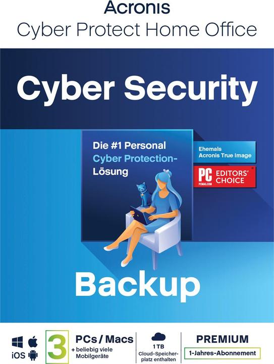 Actual product image Acronis Cyber Protect Home Office Premium (3 User, 1 Devices/Users, 12 months)