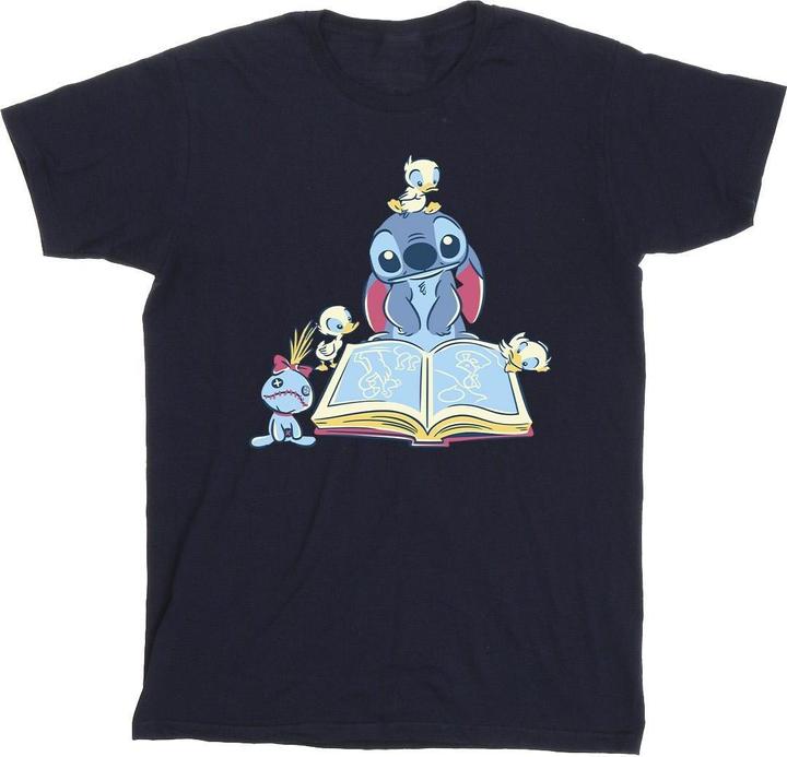 Immagine prodotto Disney Lilo & Stitch Reading A Book Maglietta Uomo (S)