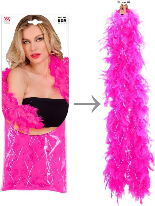 Immagine prodotto Widmann FEDERBOA PINK MIT HOLOGRAFISCHEM LAMETTA - 1,80 m - 50 g