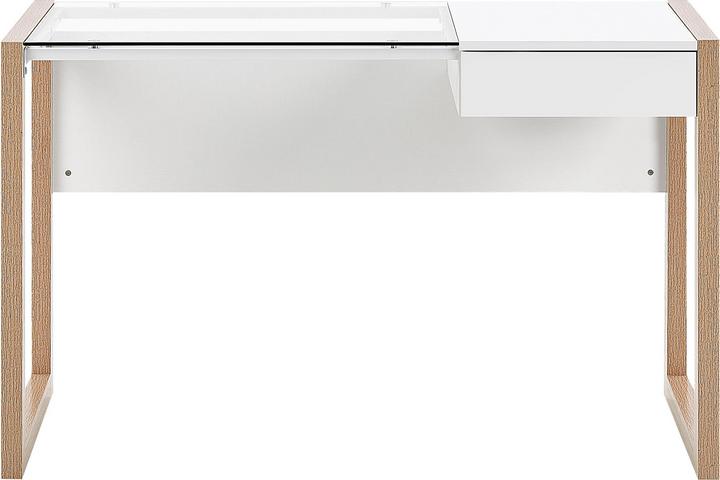 Immagine prodotto Beliani Scrivania bianca / legno chiaro 120 x 60 cm JENKS (120 x 60 x 75 cm)