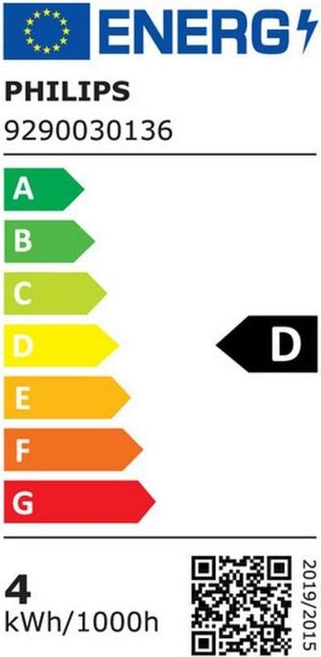 Energie-Label Philips LED Lampe (E27, 3.40 W, 470 lm, 1 x, D)