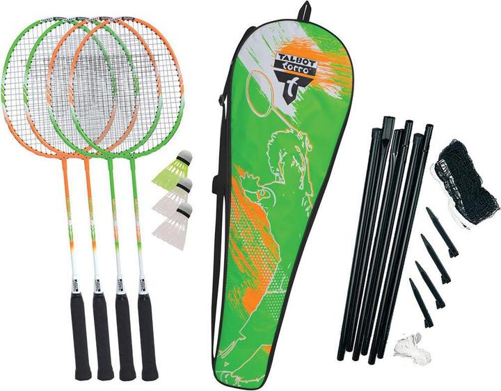 Actual product image Talbot Torro Badminton Set 4 Attacker Plus