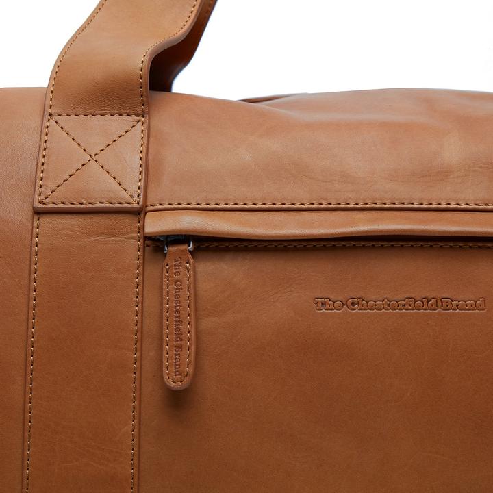 Produktbild The Vegan Cow Chesterfield Brand Leren Weekendtas Cognac Hudson (54 l)