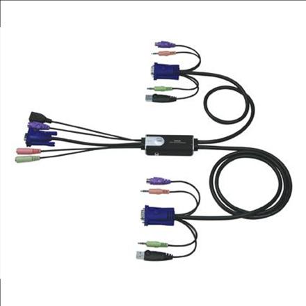 Immagine prodotto Aten CS1732B, switch KVM a 2 porte con hub USB