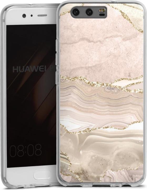 Actual product image DeinDesign Silikon Hülle für Huawei P10 Handyhülle Case Smartphone Schutzhülle Glitzer Look Marmor Utart (Huawei P10)