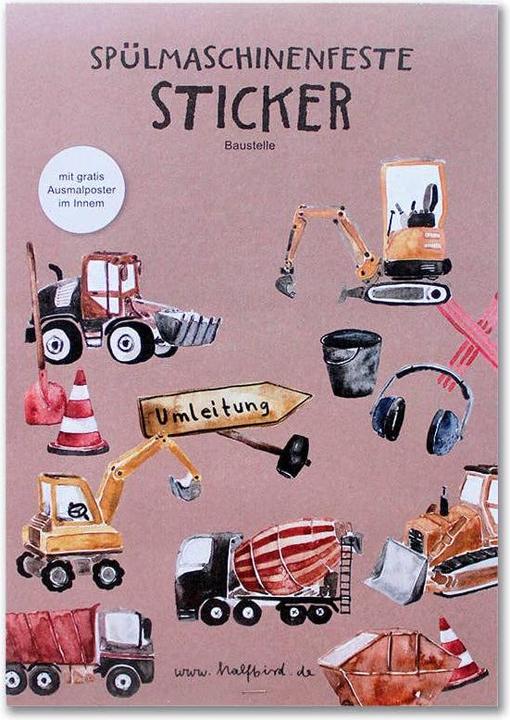 Produktbild Halfbird Spülmaschinenfeste Sticker “Baustelle”