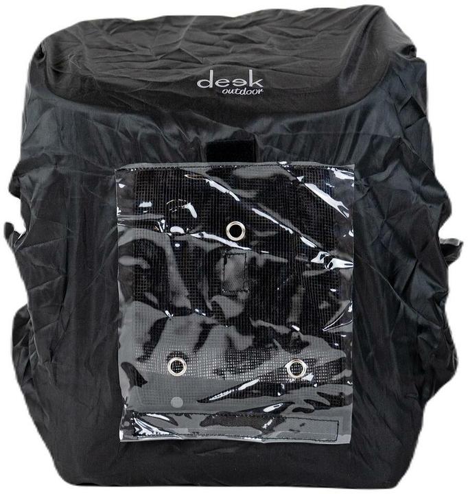 Image du produit Deek Pets Housse de pluie pour sac à dos pour chien, noir (Chien, Respirant)