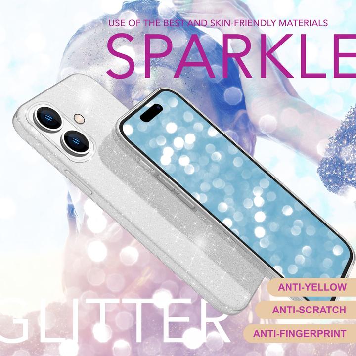 Immagine prodotto Nalia Copertina ibrida glitterata (Apple iPhone 16 Plus)