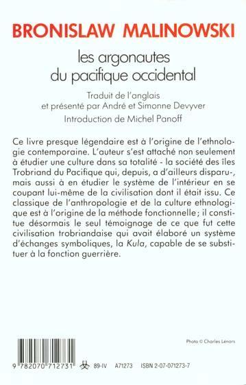 Image du produit Les Argonautes du Pacifique occidental (Français, Malinowski Bronislaw, 1989)