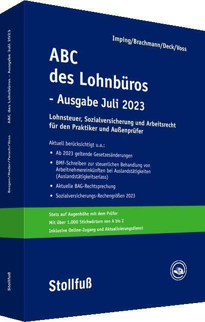 Image du produit ABC des Lohnbüros - Ausgabe Juli 2023 (Allemand, Holm Geiermann, Wolfgang Deck, Andreas Imping, Rainer Voss, 2023)