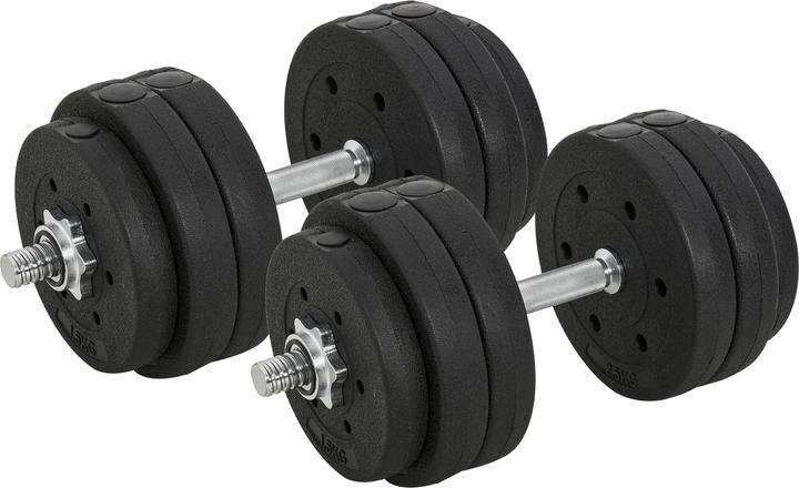 Image du produit Homcom Ensemble d'haltères courts 30 kg (8 x 2,5 kg, 4 x 1,5 kg)