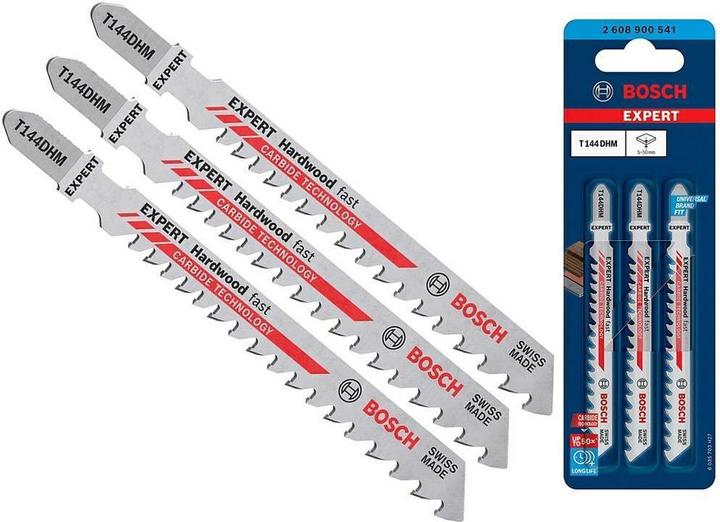 Actual product image Bosch Professional Zubehör EXPERT 'Hardwood Fast' T 144 DHM Jigsaw blade, 3 pieces