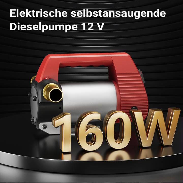 Immagine prodotto Wiltec Pompa di trasferimento autoadescante per olio bio diesel 12V/160W 40l/min H/D Portalbe