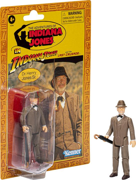 Actual product image Hasbro Indiana Jones Retro Collection figurine Dr. Henry Jones Sr. (La Dernière Croisade) 10 cm