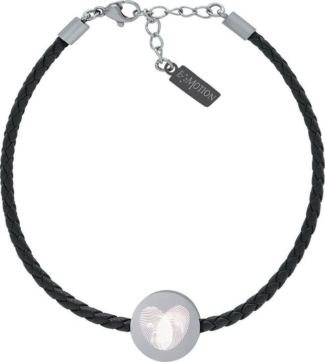 Emotion Armband (22 cm, Leder, Edelstahl)