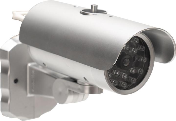 Image du produit Casativo Caméra de surveillance factice avec détecteur de mouvement et lumière rouge clignotante