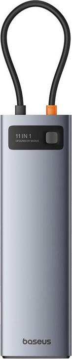 Actual product image Baseus Hub 11in1 StarJoy Metal Glam Series, USB-C to HDMI +VGA + 3 x USB 3.0 + USB 2.0+USB-C PD + RJ (USB-C, 11 Ports)