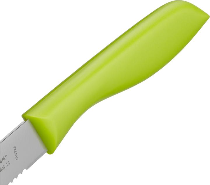 Produktbild WMF Brotzeitmesser Brötchenmesser Frühstücksmesser Set 2tlg 23cm Wellenschliff grün (11 cm)