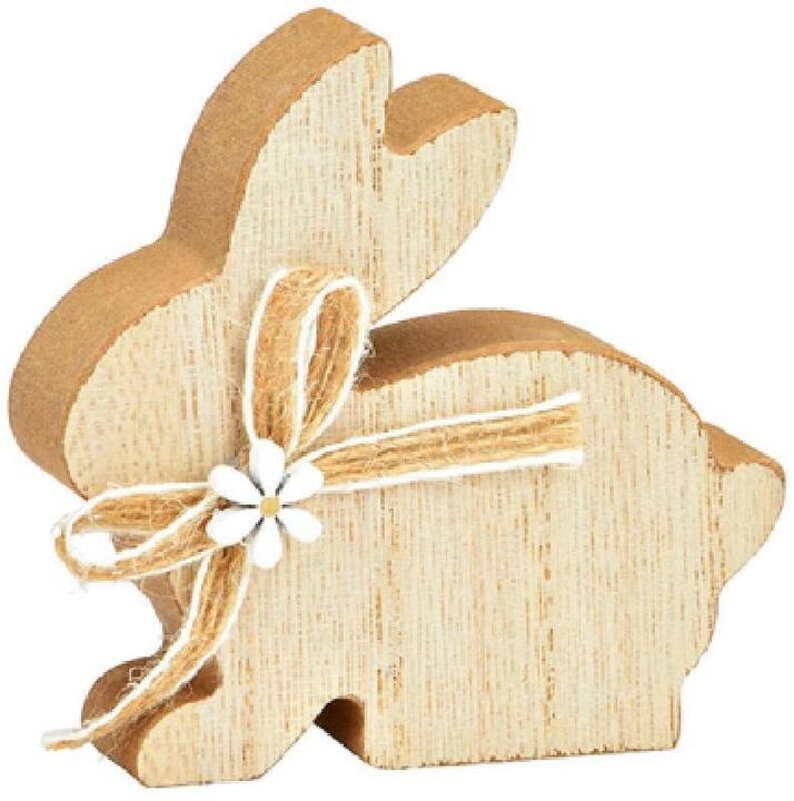 Produktbild G. Wurm Hase aus Holz natur (B/H/T) 8x8x2cm (1 x, 2 x 8 x 9 cm)