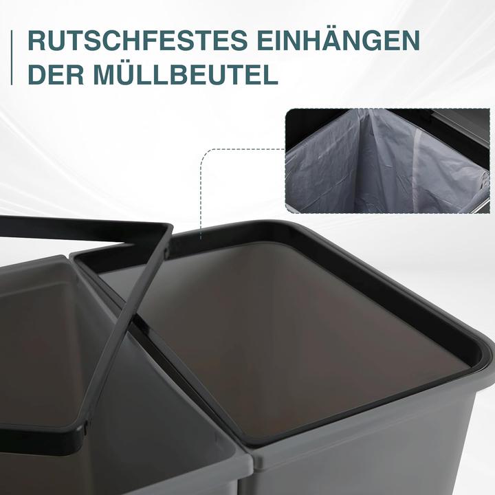 Immagine prodotto Ribelli Cestino Duo, antracite (50 l)