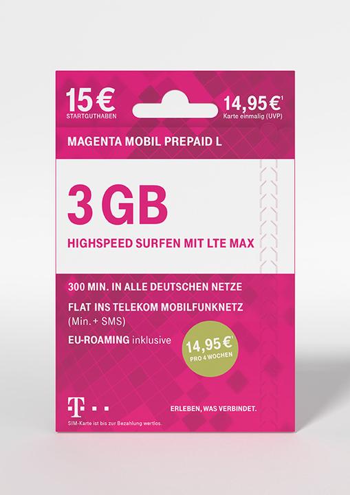 Actual product image Telekom Magenta Mobile Prepaid L prepaid card without contract commitment