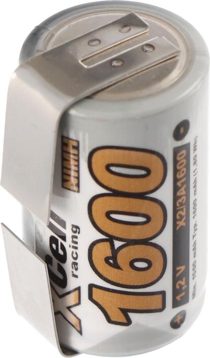 Actual product image AccuCell Battery 2/3A with solder tag in U-shape (1 pcs., 2/3 A, 1600 mAh, Rechargeable battery)