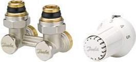 Actual product image Danfoss HOME radiator thermostat M30x.5 tap block corner