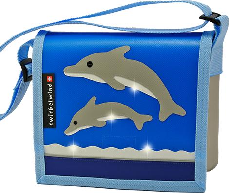 Cwirbelwind Kindergartentasche Doppeldelfin Glitzer