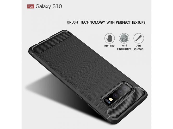 Image du produit Screenguard Samsung Galaxy S10 Housse Carbon Brushed Soft TPU (Samsung Galaxy S10)