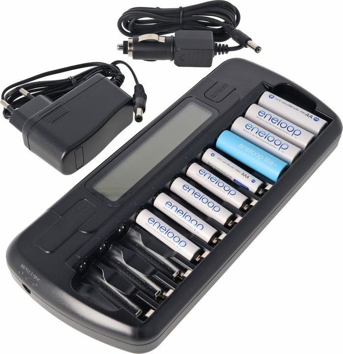 Actual product image Everactive NIMH charger with LCD display for 1-12 AA or AAA batteries (1 pcs., Device specific, Battery + charger)